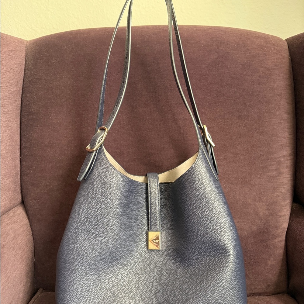 Kate Spade Large Deco Shoulder Bag - blue